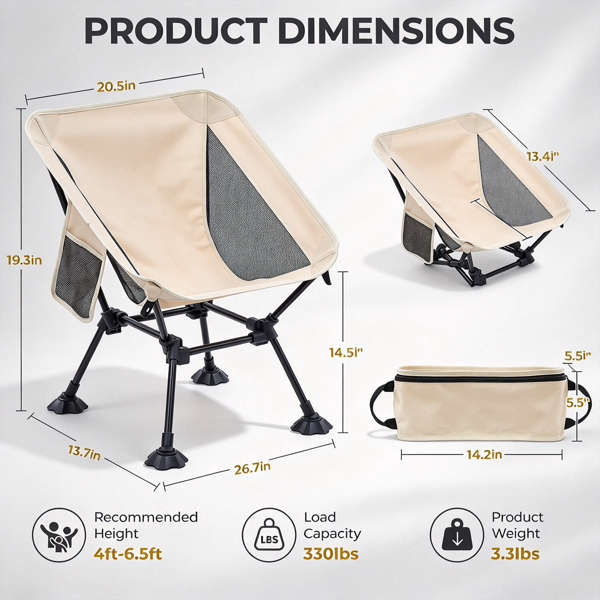 Compact Folding Camp Chair