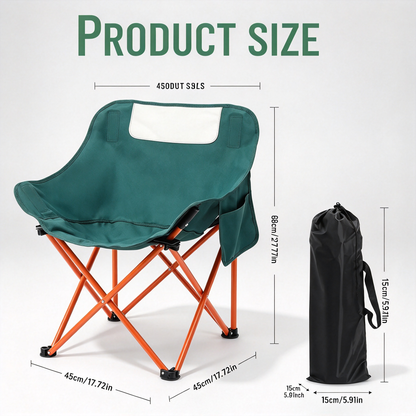 2-Pack Green Folding Camp Chairs